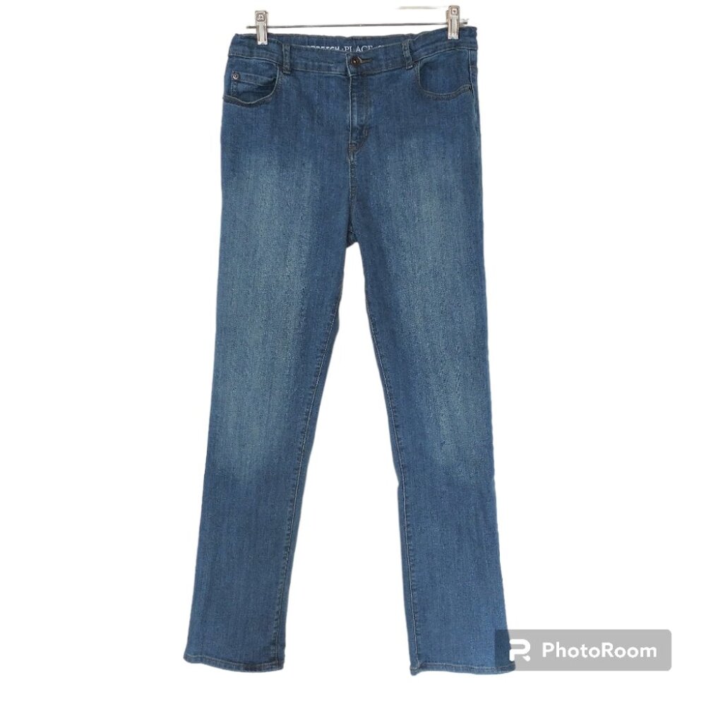 Boy's Place Straight Leg Stretch Blue Denim Jeans Size 18